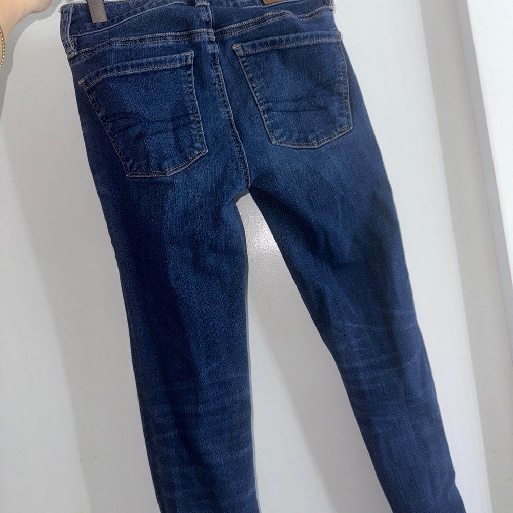American Eagle Outfitters Dark Blue Skinny Jeans - Picture 2 of 4